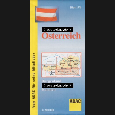 Landkarten Österreich Allgemein ADAC, Österreich Blatt 5/6, Burgenland, Steiermark, Kärnten. Landkarte aus Österreich Bundesländer allgemein,... Sammlung