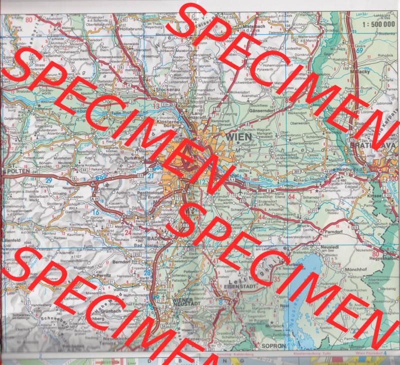 Hallwag Verlag, Straßenverzeichnis Wien in Österreich, Stadtplan mit U-Bahn Umgebungskarte (0007). Teilkarte Teil III. Wiener Stadtplan Maßstab 1:12500... Sammlung