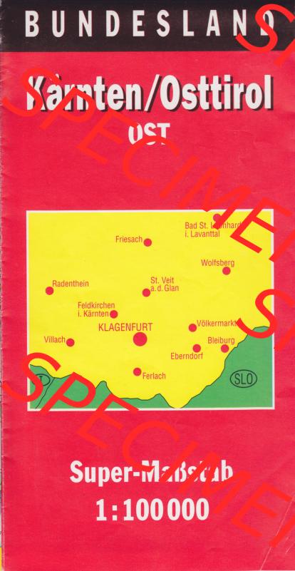 Landkarten Österreich, Bundesland Kärnten, Ost / Osten vor 2002, Kärnten-Osttirol Ost, vom Verlag Haupka Verlag, ISBN 3-89513-104-0 mit ehemaligen Ausgabepreis... Sammlung