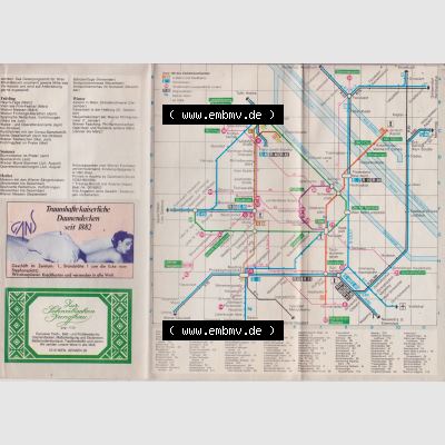 Wien, Stadtplan Herausgegeben vom Wiener Fremdenverkehrsverband 1988, Wien Stadtplan U-Bahn und S-Bahn-Netz. Wiener Stadtplan der Stadt Wien, aufgenommen im Kartografie-Katalog... Sammlung