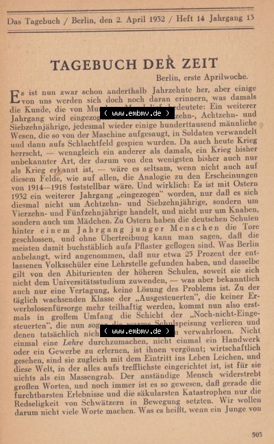Schwarzschild - Das Tagebuch 1932 Sammlung