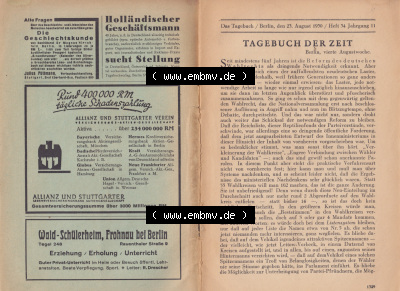 Schwarzschild - Das Tagebuch 1930 Sammlung