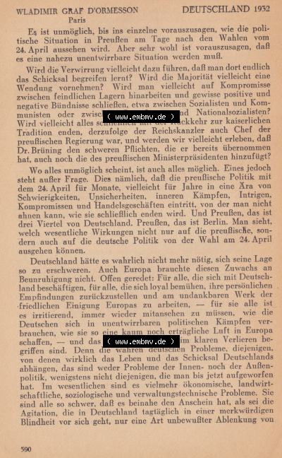 Schwarzschild - Das Tagebuch 1932, Deutschland 1932 Sammlung