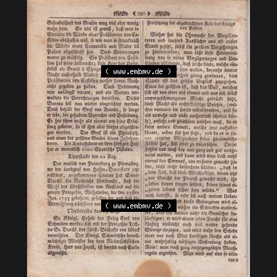 1701-1800, Heiliges Römisches Reich Deutscher Nation, Leipziger Zeitungen 1773, 168 Stück. Montags den 30. Aug. 1773, Seite 790 Sammlung