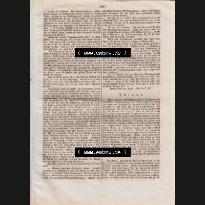 1819-1871, Allgemeine Preußische Staats-Zeitung 1825, Nr. 256, Berlin den 2. November 1825, Seite 1023 Sammlung