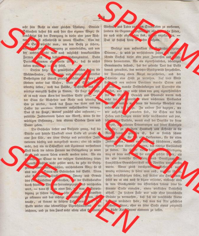 1801-1900, Politisches Wochenblatt für die freie Hansestadt Bremen 1832, Nr. 52, Sonntag, den 23. Dezember 1832, Seite 284 Sammlung