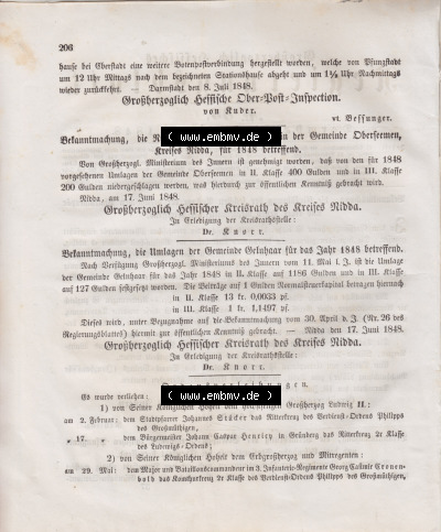 Großherzoglich Hessisches Regierungsblatt 1848 Sammlung
