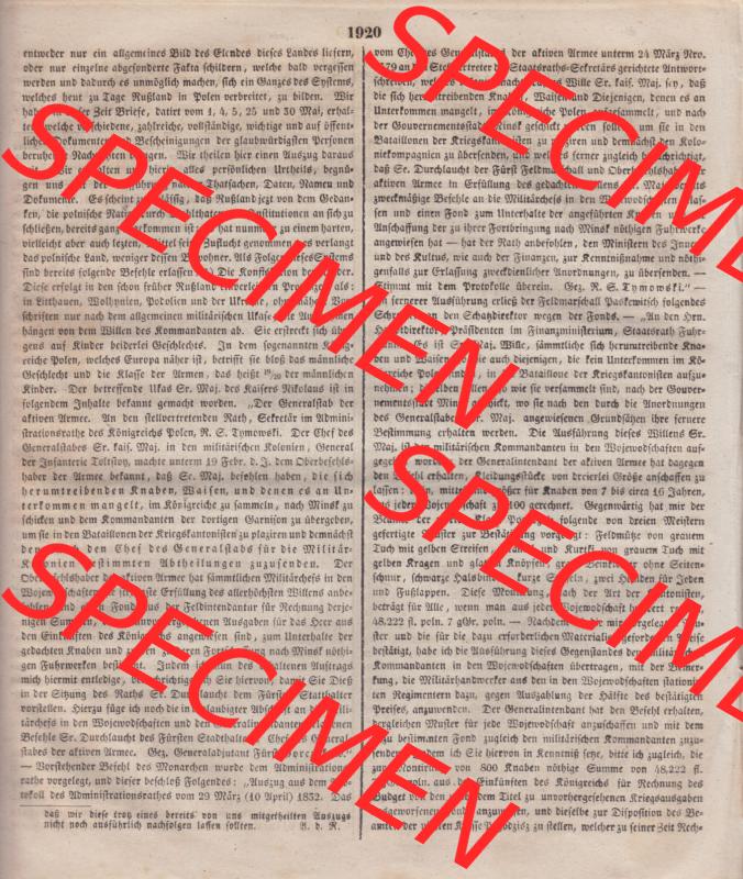 18??-18??, Deutsche allgemeine Zeitung 1832, Nr. 428, Montag den 27 August 1832, Seite 1920 Sammlung