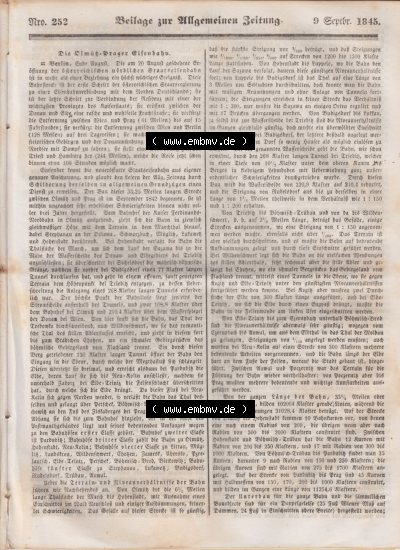Allgemeine Zeitung 1845, Beilage zur Allgemeinen Zeitung Cover / Titelblatt Sammlung