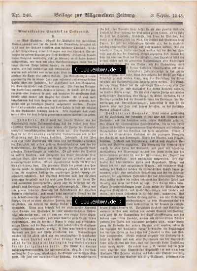 Allgemeine Zeitung 1845, Beilage zur Allgemeinen Zeitung Sammlung
