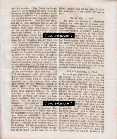Zeitung Fränkischer Merkur 1816 Sammlung