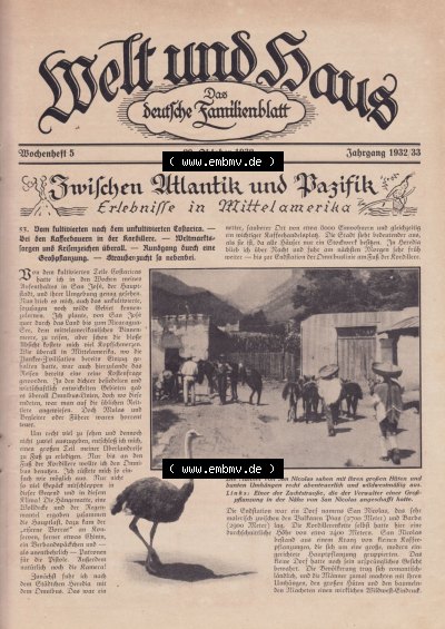 Welt und Haus 1932, Welt und Haus Sammlung