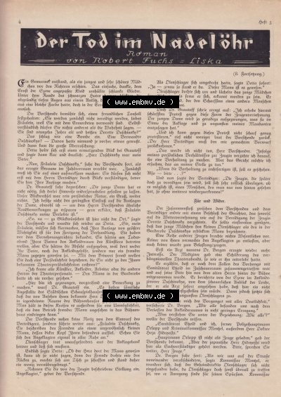 Welt und Haus 1932, Der Tod im Nadelöhr Sammlung