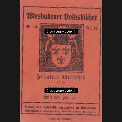 Weimarer Republik Wiesbadener Volksbücher 1919, Heft 14, Cover und Inhaltsverzeichnis (1) Sammlung