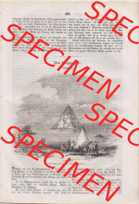 1833-1855, Das Pfennig Magazin 1846, für Belehrung und Unterhaltung Nr. 206, vm 12. Dezember 1846, Seite 397 (1) Sammlung