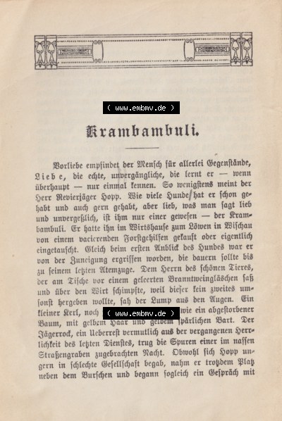 Wiesbadener Volksbücher, Krambambuli, von Marie von Ebner-Eschenbach Sammlung
