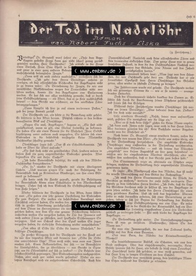 Welt und Haus 1932, Der Tod im Nadelöhr Sammlung