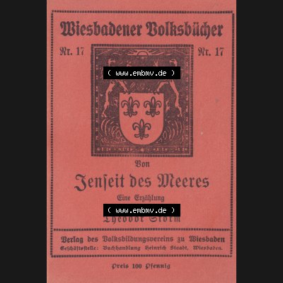 Weimarer Republik Wiesbadener Volksbücher 1920, Heft / Buch Nr. 17, Cover und Inhaltsverzeichnis (1) Sammlung