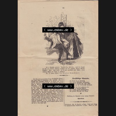 Deutsches Kaiserreich Bonn, Sonntagsblatt Illustrierte Beilage zur Deutschen Reichs-Zeitung 1889, Zeitung Nr. 3, 20. Januar 1889, Sonntagsblatt Seite 24 Sammlung