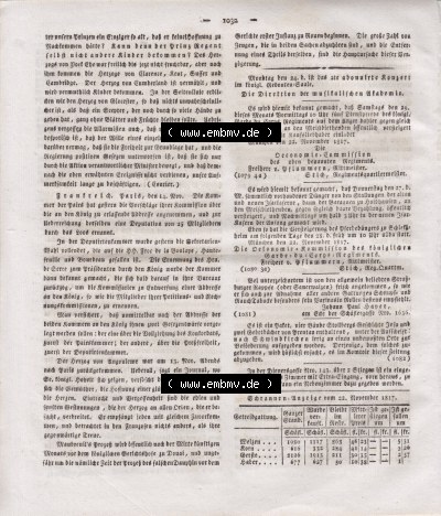 Baierische National-Zeitung 1817, Montag den 24. November 1817 Sammlung