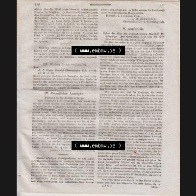 1701-1800, Heiliges Römisches Reich Deutscher Nation, Allgemeine Literatur-Zeitung 1791, Numero 112. vom 15 September 1791, Seite 919, 920 Sammlung