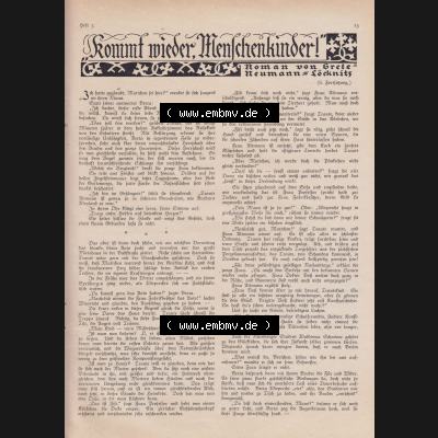 Weimarer Republik Zeitschrift Welt und Haus 1932, 32. Jahrgang, Heft Nr. 5, vom 29. Oktober 1932, Seite 13, Kommt wieder, Menschenkinder (1) Sammlung
