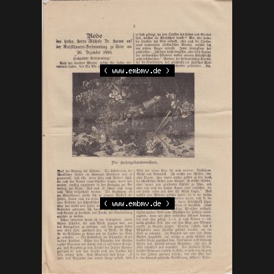 Deutsches Kaiserreich Bonn, Sonntagsblatt Illustrierte Beilage zur Deutschen Reichs-Zeitung 1889, Zeitung Nr. 1, 6. Januar 1889, Sonntagsblatt Seite 5 Sammlung