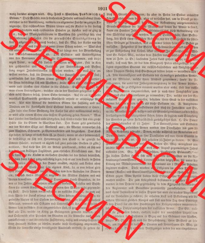 18??-18??, Deutsche allgemeine Zeitung 1832, Nr. 428, Montag den 27 August 1832, Seite 1921 Sammlung