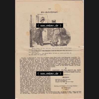 Deutsches Kaiserreich Bonn, Sonntagsblatt Illustrierte Beilage zur Deutschen Reichs-Zeitung 1888, Zeitung Nr. 19 vom 6. Mai 1888 Letzte Seite 152 Sammlung