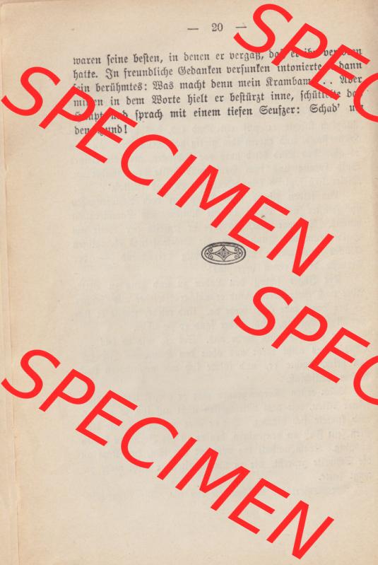 Deutsches Kaiserreich Wiesbadener Volksbücher 1914, Buch Nr. 12, Krambambuli, von Marie von Ebner-Eschenbach Letzte Seite (15) Sammlung
