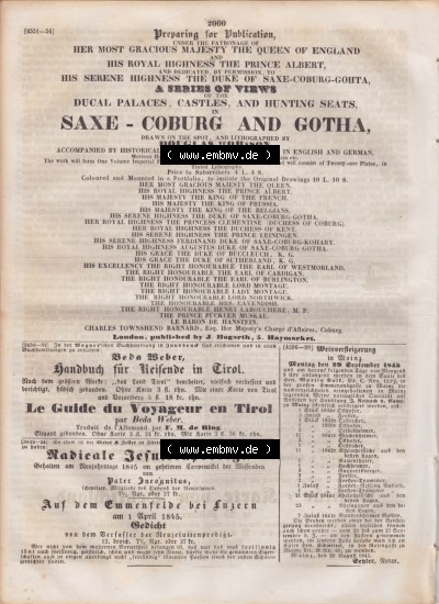 Allgemeine Zeitung 1845, Allgemeinen Zeitung Sammlung