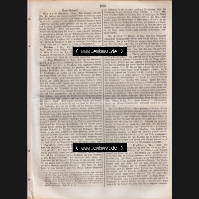 Deutscher Bund und „Heilige Allianz“, Allgemeine Zeitung 1845, Zeitschrift 247, vom 4. September 1845, Seite 1973, Artikel über Deutschland... Sammlung