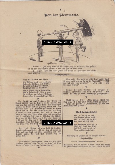 Deutschen Reichs-Zeitung 1889, Sonntagsblatt Cover Letzte Seite Sammlung