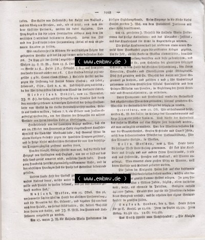 Baierische National-Zeitung 1817, Artikel über Charlotte Augusta von Wales Sammlung