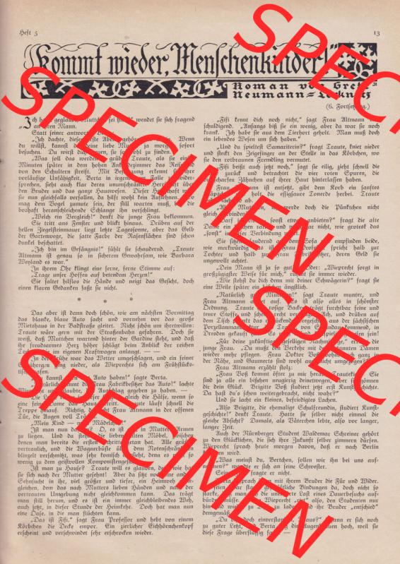 Weimarer Republik Zeitschrift Welt und Haus 1932, 32. Jahrgang, Heft Nr. 5, vom 29. Oktober 1932, Seite 13, Kommt wieder, Menschenkinder (1) Sammlung