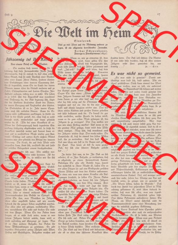 Zeitschrift Welt und Haus 1932 Heft 9 von 26. November 1932, Seite 17, Die Welt im Heim - Jähzornig ist ihr Kind? - Es war nicht so gemeint, in Zeitschrift Das Deutsche... Sammlung
