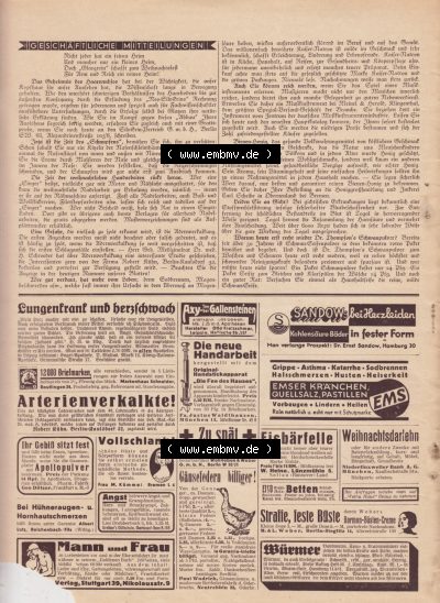 Welt und Haus, Cover Innenseite Sammlung
