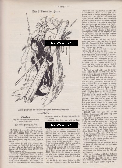 Der wahre Jacob 1908, Satire-Zeitschrift Blatt 561, Seite 5692, Die Erklährung des Zaren - Satirischer Artikel Sammlung
