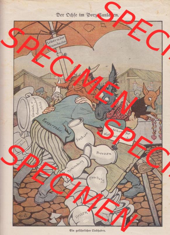 Der wahre Jacob 1908, Satire-Zeitschrift Blatt 561, Seite 5688, Der Ochse im Porzellanladen, Karikatur im Deutschen Kaiserreich Sammlung