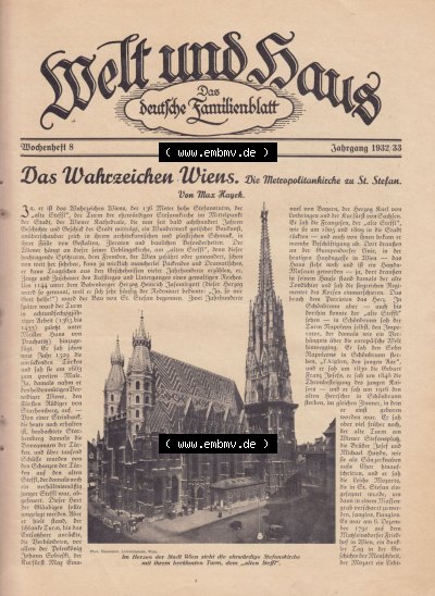 Welt und Haus 1932 Sammlung