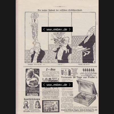 Der wahre Jacob 1908, Satire-Zeitschrift Blatt 560, Seite 5682, Der wahre Zustand der russischen Selbstherlichkeit Sammlung