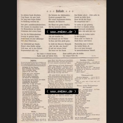 Der wahre Jacob 1908, Satire-Zeitschrift Blatt 561, Seite 5686, Ballade, Das muss er sitzend leisten Nachts nackt auf kalten Stein, Dann endlich gehn die beiden zur ewigen... Sammlung