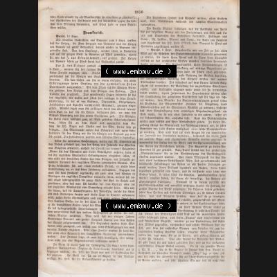 Deutscher Bund und „Heilige Allianz“, Allgemeine Zeitung 1845, Nr. 257. vom Sonntag den 14. September 1845, Seite 2050, Frankreich... Sammlung