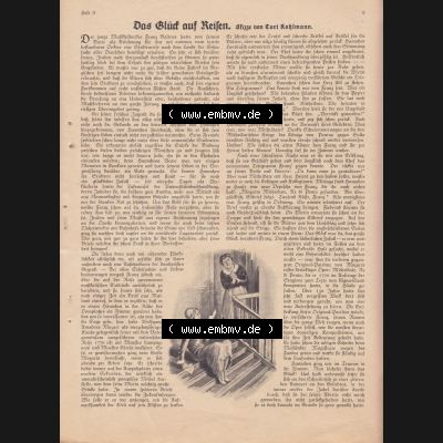Weimarer Republik Zeitschrift Welt und Haus 1932, 32. Jahrgang, 19. November 1932, Heft Nr. 8. Seite 9, Das Glüd auf Reifen, Skize von Kurt... Sammlung