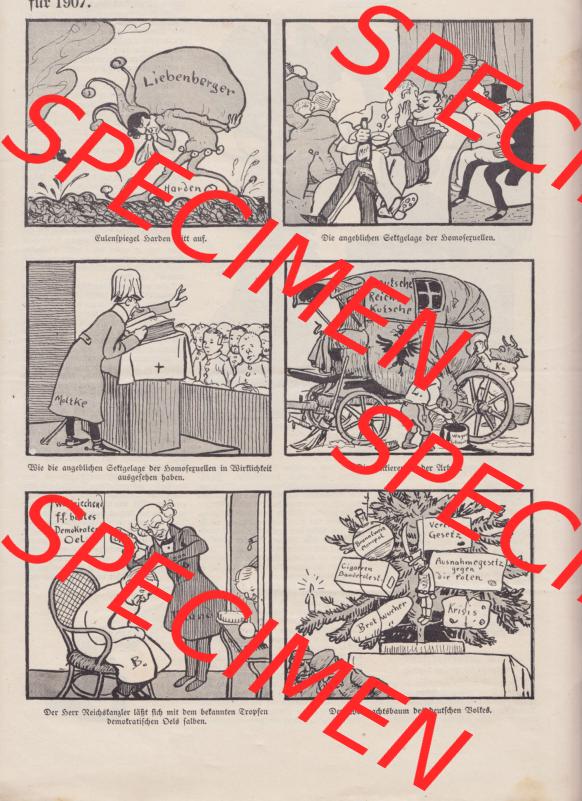 Der wahre Jacob 1908, Satire-Zeitschrift Blatt 560, Seite 5679, Jahresübersicht 1907, Liebenberger, Eulenspiegel tritt auf Sammlung