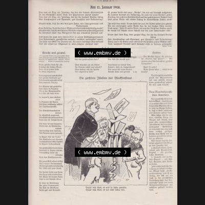 Der wahre Jacob 1908, Satire-Zeitschrift Blatt 562, Seite 5704, Am 12. Januar 1908, Gerecht und Gesund, Die zerstörte Illusion des Blockfreisinns Sammlung