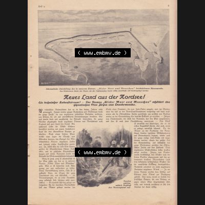 Zeitschrift Welt und Haus 1932 Heft 9 von 26. November 1932, Seite 9, Neues Land aus der Nordsee, Ein Technischer Zukunftstraum, Fortsetzung Sammlung