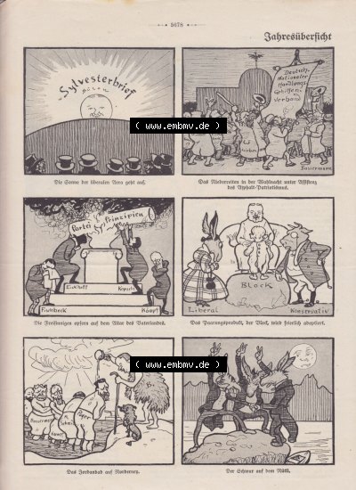 Der wahre Jacob 1908, Satire-Zeitschrift Blatt 560, Seite 5678, Jahresübersicht 1907, Sylvesterbrief Sammlung