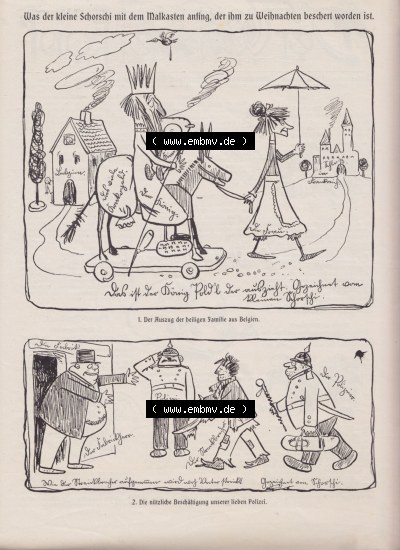 Der wahre Jacob 1908, Satire-Zeitschrift Blatt 561, Seite 5693, Karikatur Was der kleine Schorschi mit dem Malkasten anfing, der... Sammlung