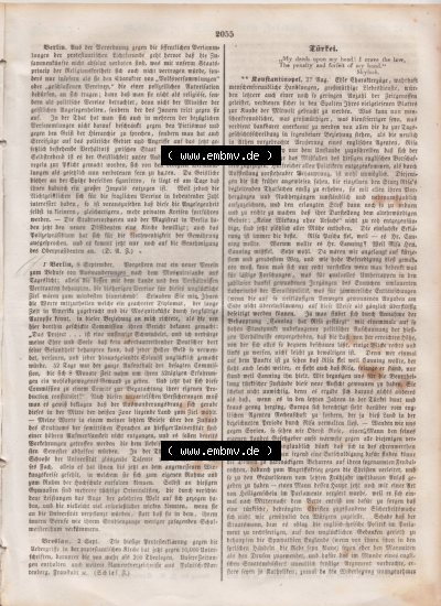 Deutscher Bund und „Heilige Allianz“, Allgemeine Zeitung 1845, Nr. 257. vom Sonntag den 14. September 1845, Seite 2055, Berlin,... Sammlung